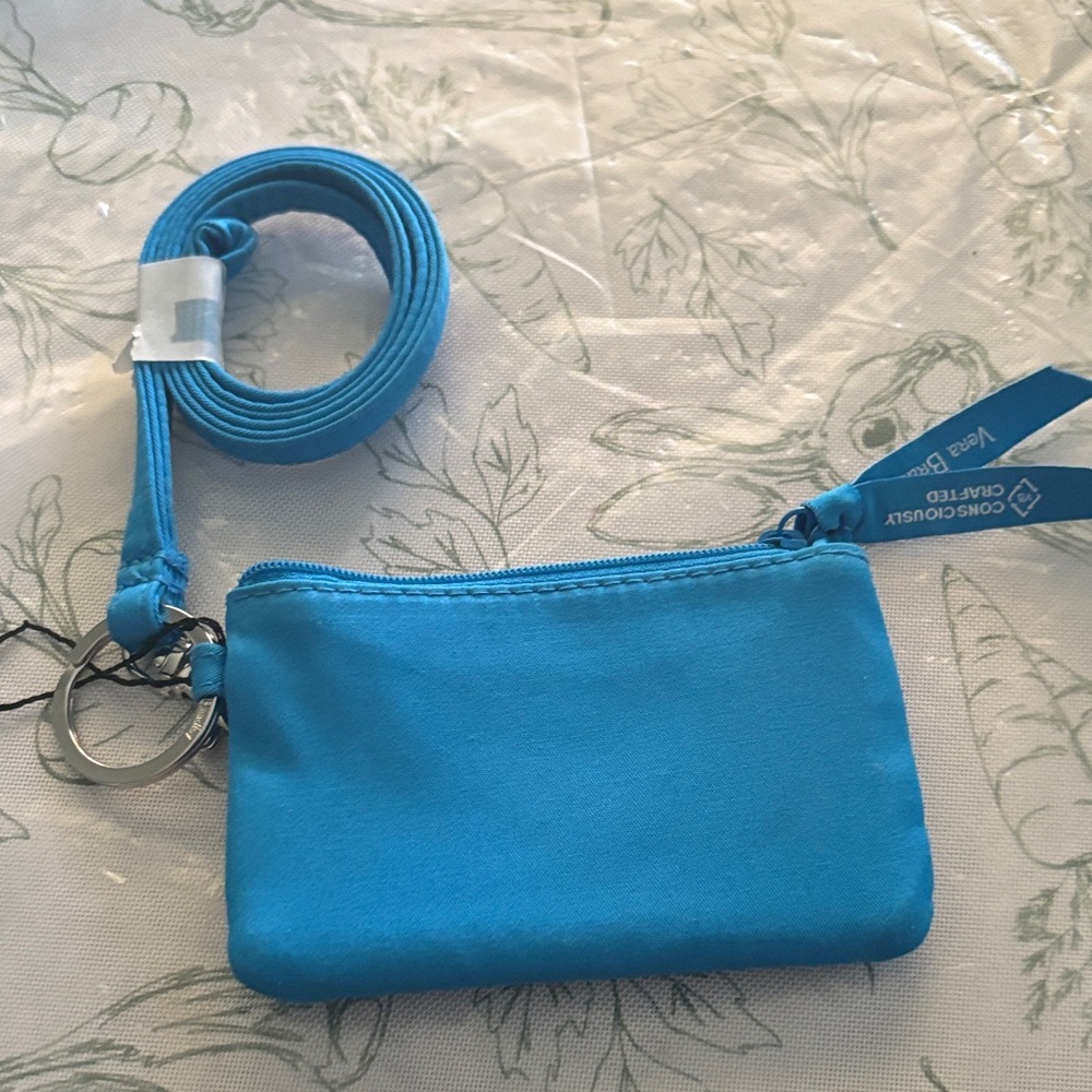 Vera Bradley Blue Coin Purse with Strap